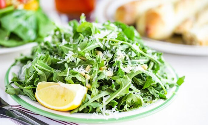 5. Arugula Salad With Feta Cheese And Lemon
